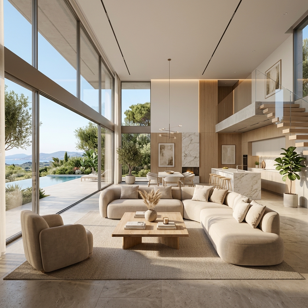 Ultra realistic interior architecture mockup render