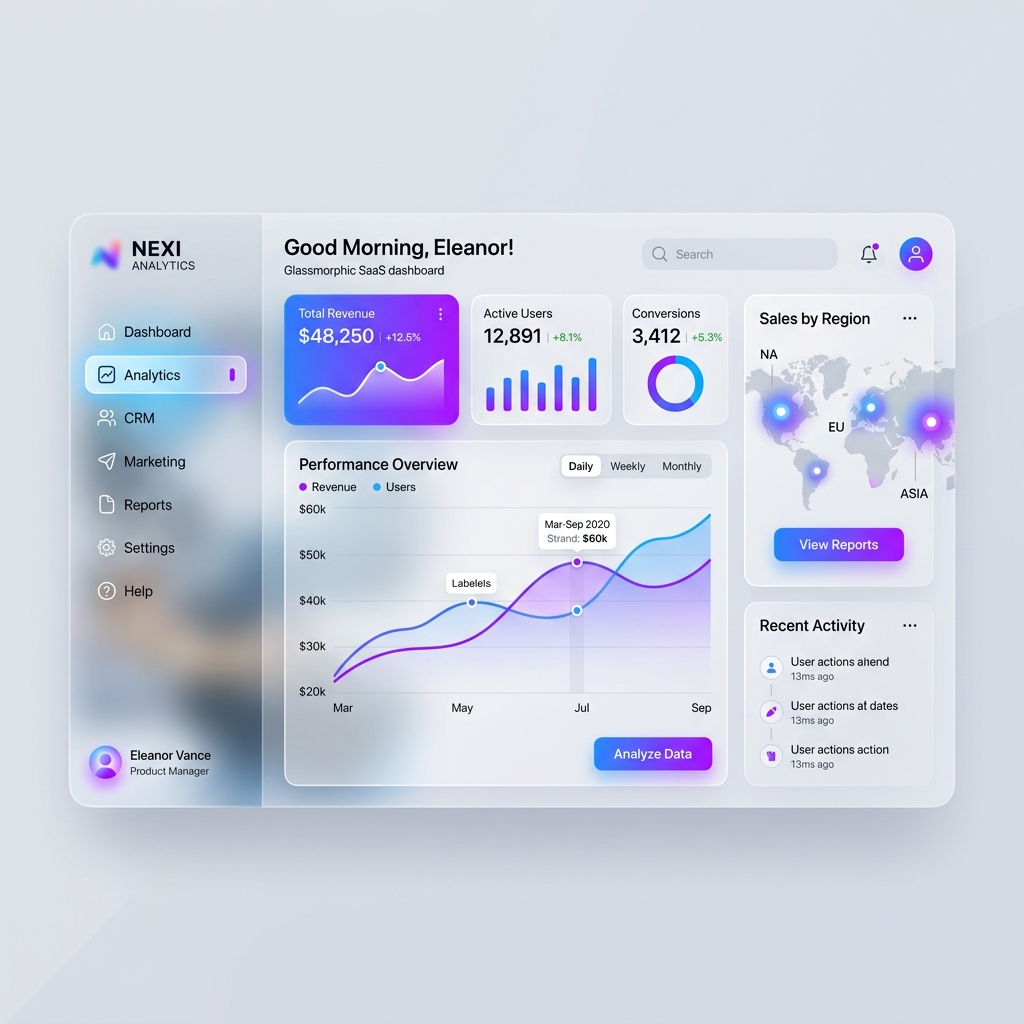 SaaS Web Application Interface Mockup